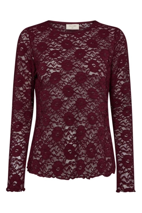 Freequent bordeaux dames t-shirt | Vooraanzicht