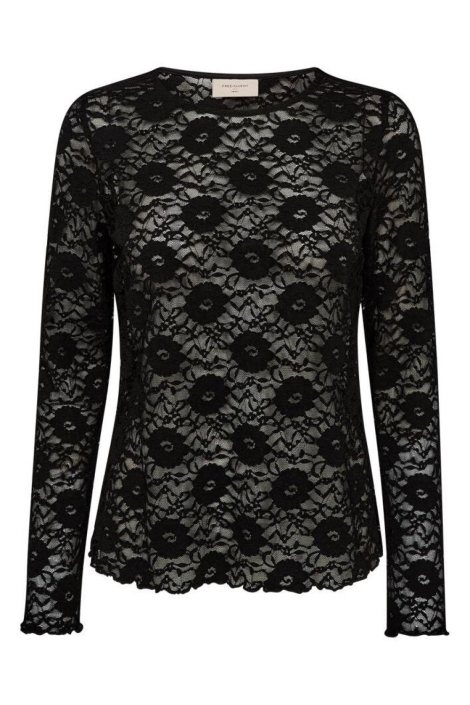 Freequent zwarte dames t-shirt | Vooraanzicht