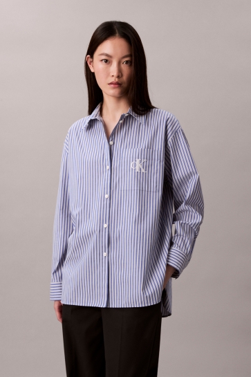 Calvin Klein GESTREEPT OVERHEMD VAN POPLINKATOEN LV044D170G ZNX 19420 CSW25F W005+1 COBALT