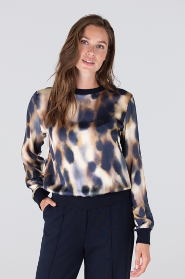 Juffrouw Jansen Blouse JULIA W25 TOP WBA 734 000780 DARK BLUE