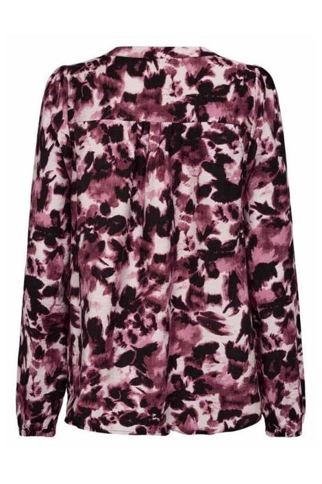 Freequent bordeaux dames blouse | Achteraanzicht