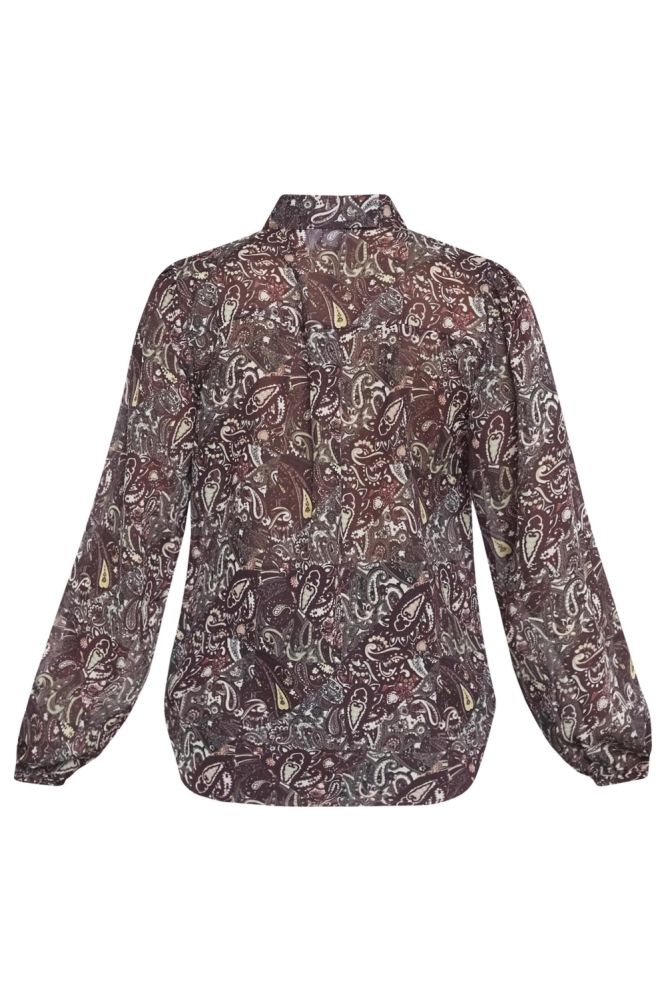 SisterS point bordeaux dames blouse | Achteraanzicht