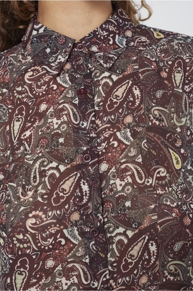SisterS point bordeaux dames blouse | Close up