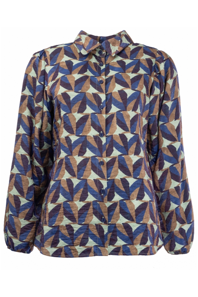 NED blauwe dames blouse | 