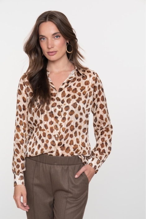 Geisha dames blouse | Model vooraanzicht