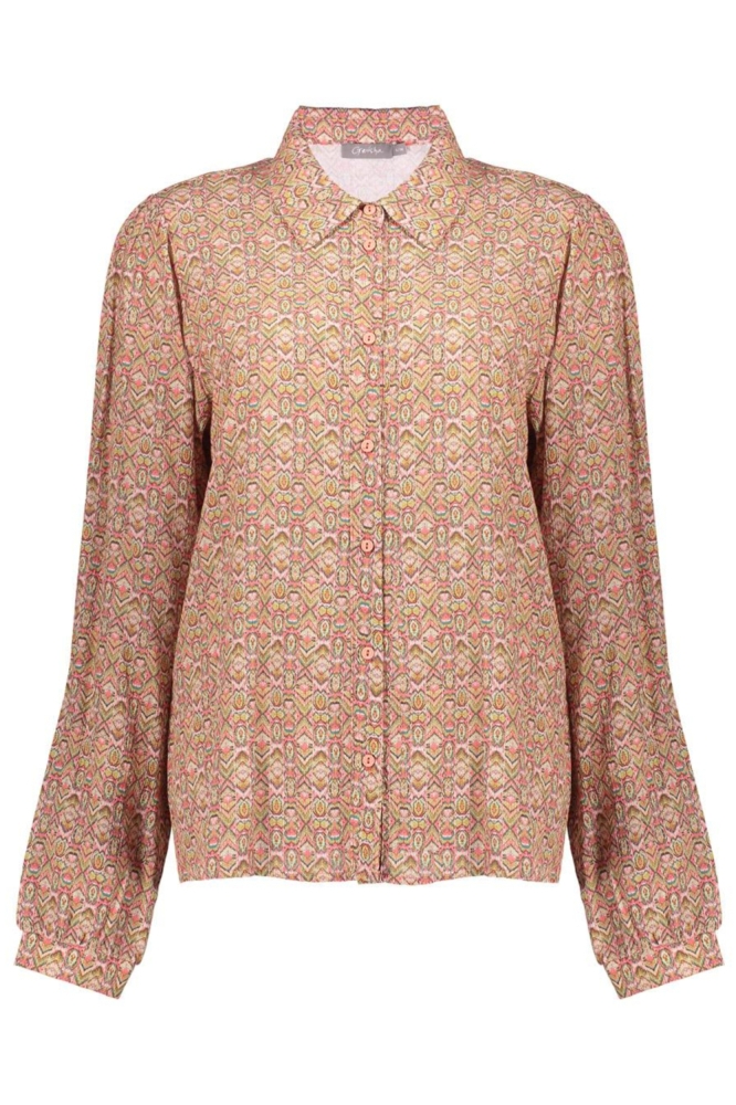 Geisha roze dames blouse | Vooraanzicht