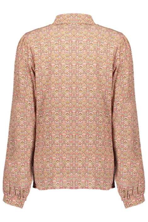 Geisha roze dames blouse | Achteraanzicht