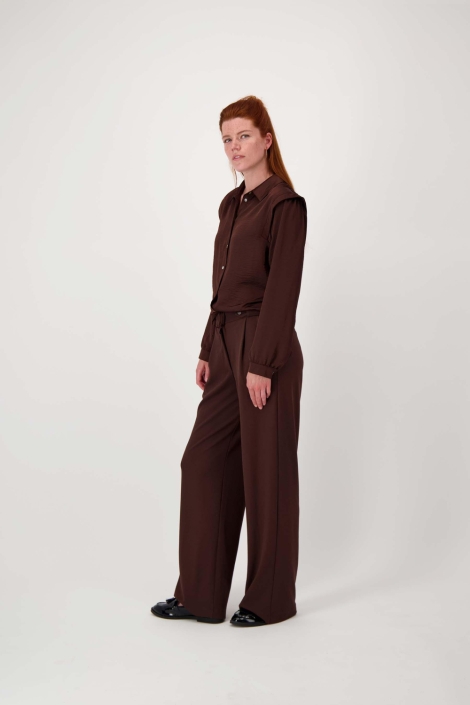 Zusss bruine dames blouse | Model