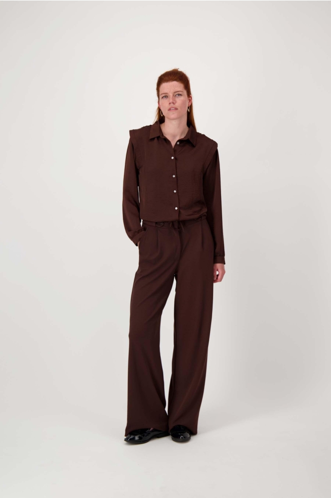 Zusss bruine dames blouse | Model
