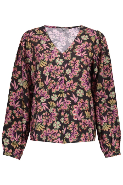 Geisha zwarte dames blouse | Vooraanzicht