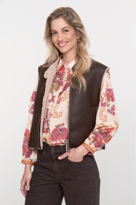 Geisha zand dames blouse | Model