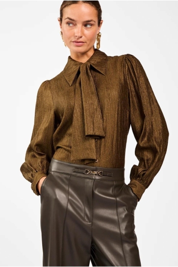 Aaiko Blouse VERONNE TIE VIS 545 190618 LAUREL LEAF