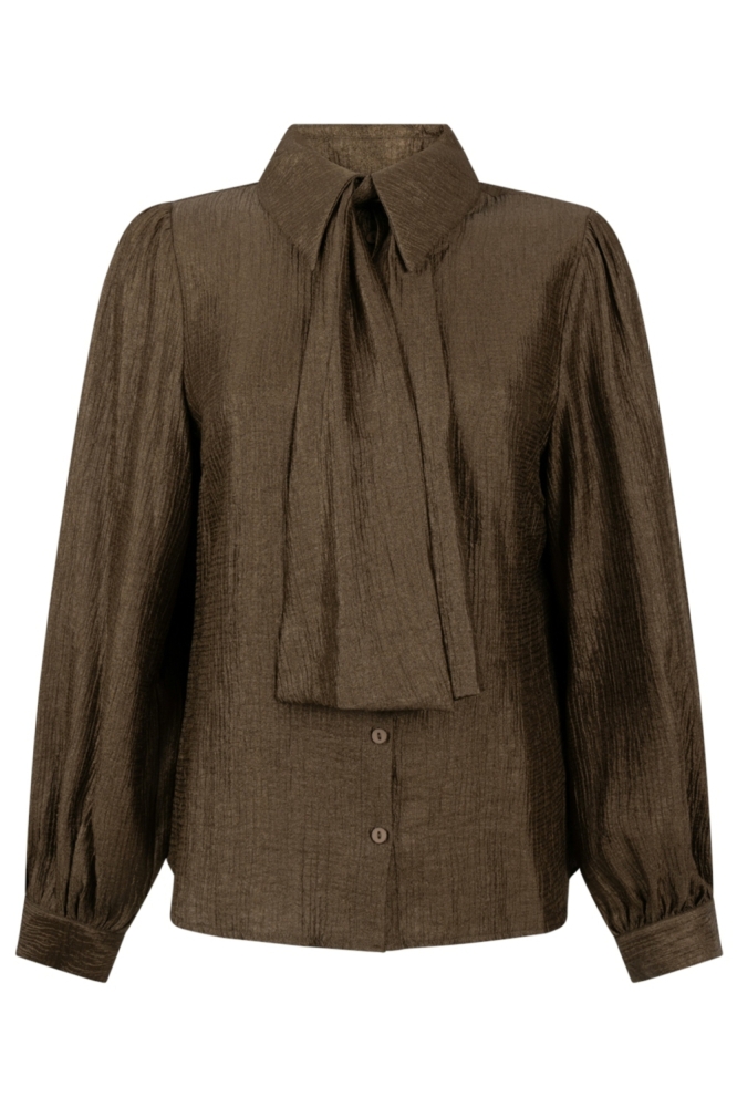 Aaiko groene dames blouse | Vooraanzicht