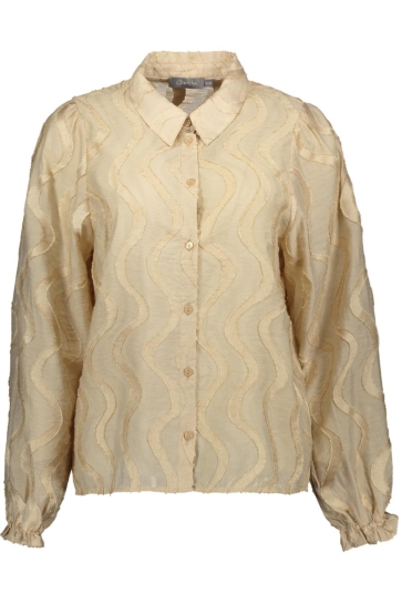Geisha Blouse GESTRUCTUREERDE BLOUSE 53964 20 SAND/GOLD