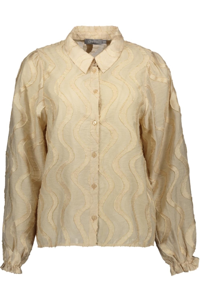 Geisha zand dames blouse | Vooraanzicht