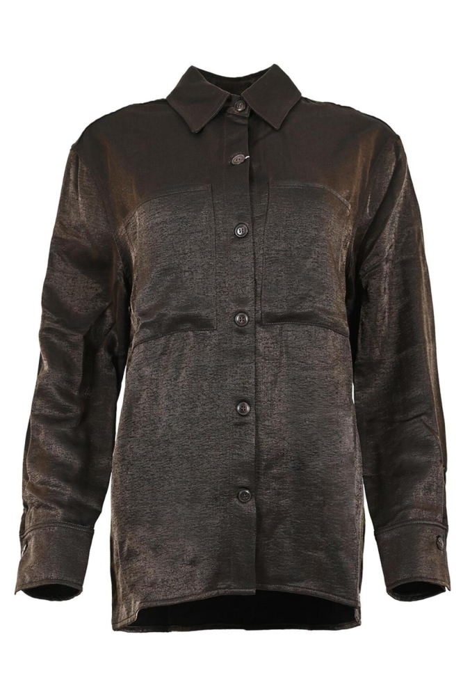 Maicazz bruine dames blouse | Vooraanzicht