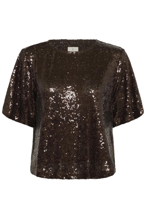 Kaffe bruine dames blouse | Vooraanzicht