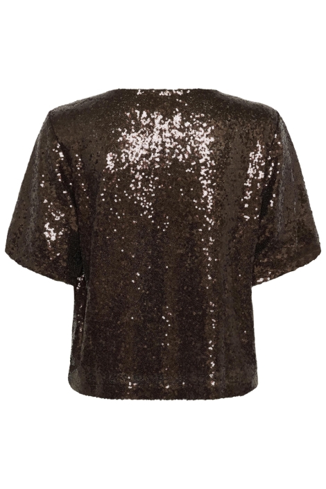 Kaffe bruine dames blouse | Achteraanzicht