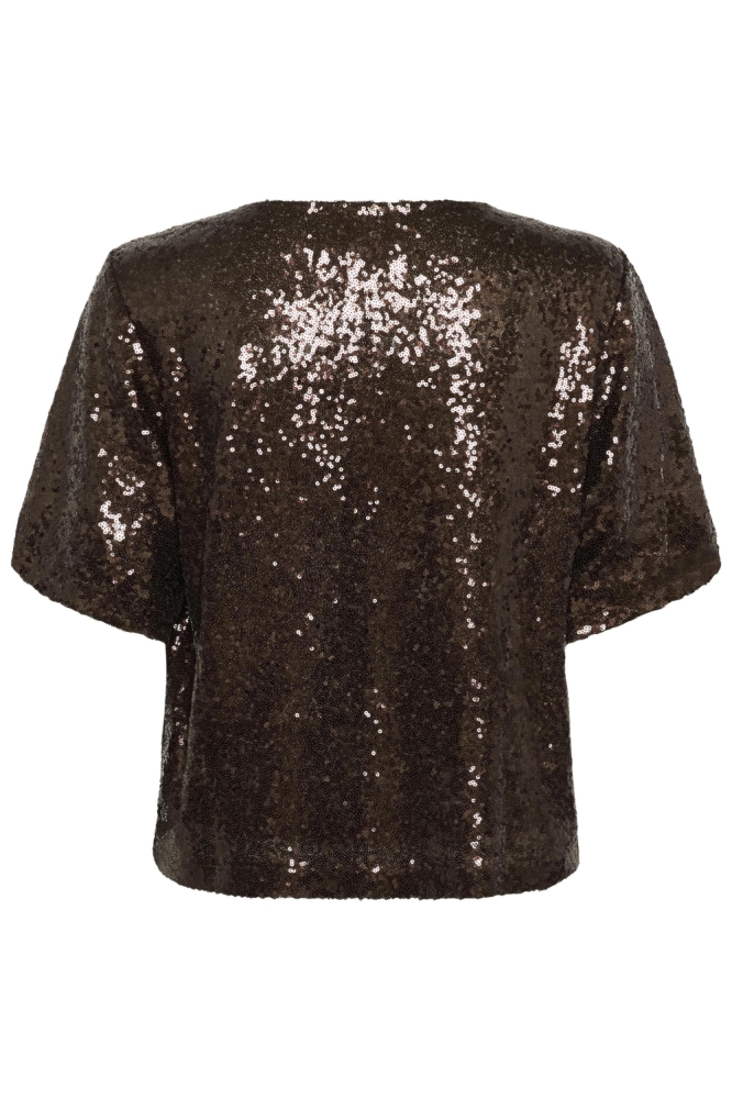 Kaffe bruine dames blouse | Achteraanzicht