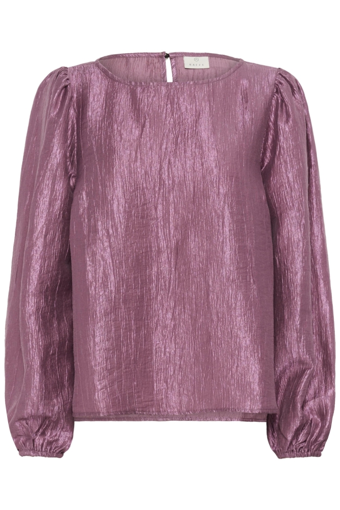 Kaffe paarse dames blouse | Vooraanzicht