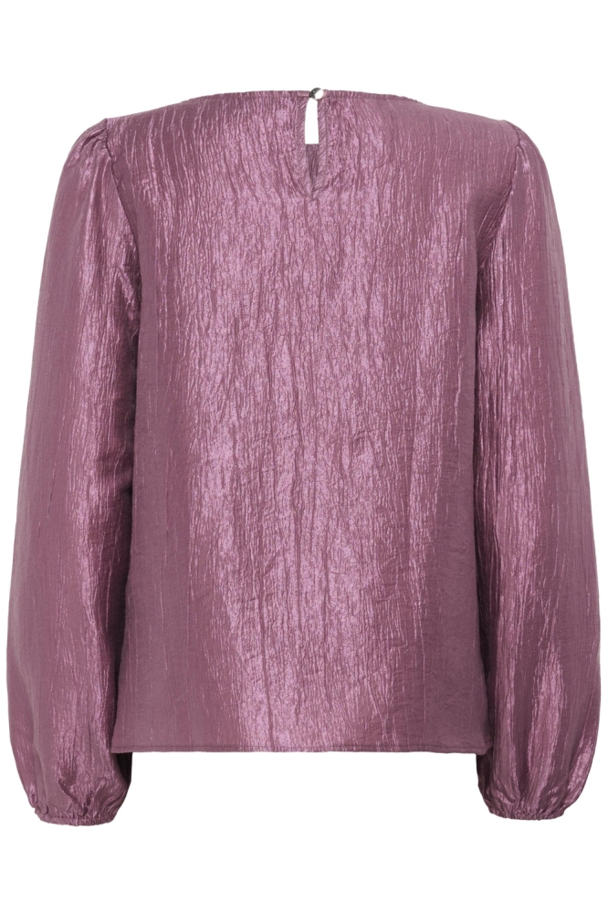 Kaffe paarse dames blouse | Achteraanzicht
