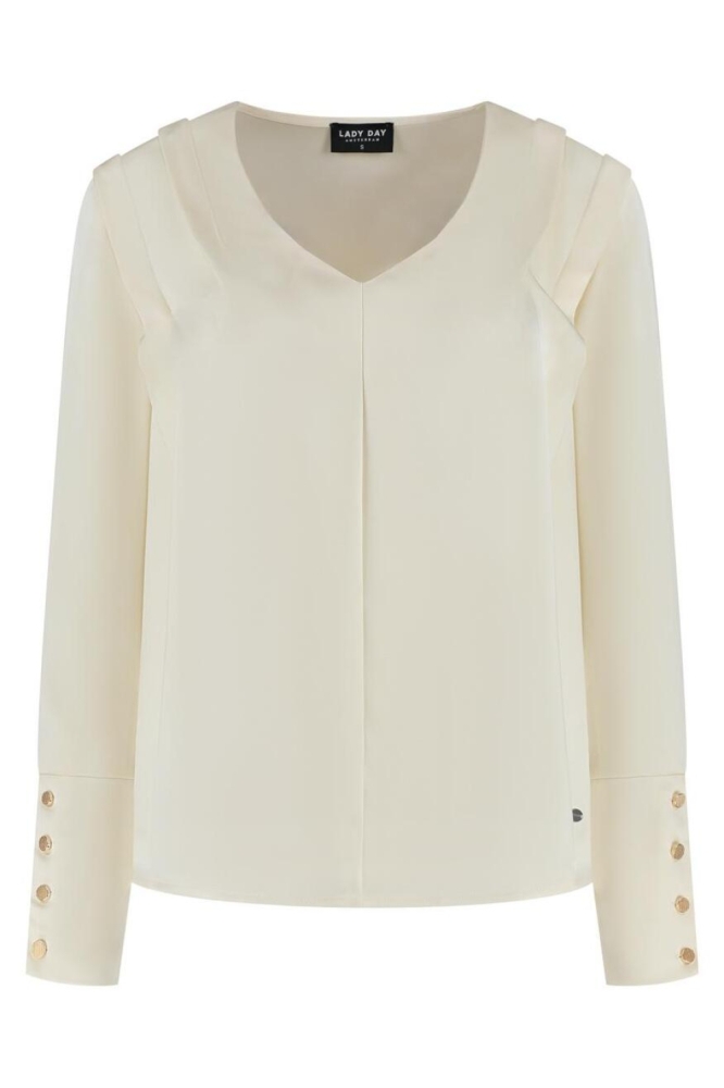 Lady Day ecru dames blouse | Vooraanzicht