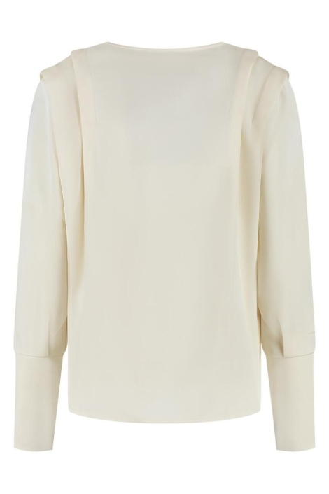 Lady Day ecru dames blouse | Achteraanzicht