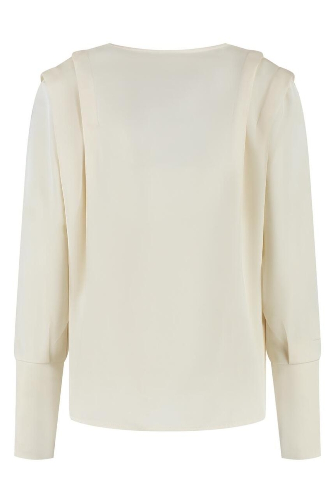 Lady Day ecru dames blouse | Achteraanzicht