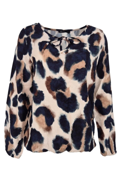 FOS Amsterdam blauwe dames blouse | Vooraanzicht
