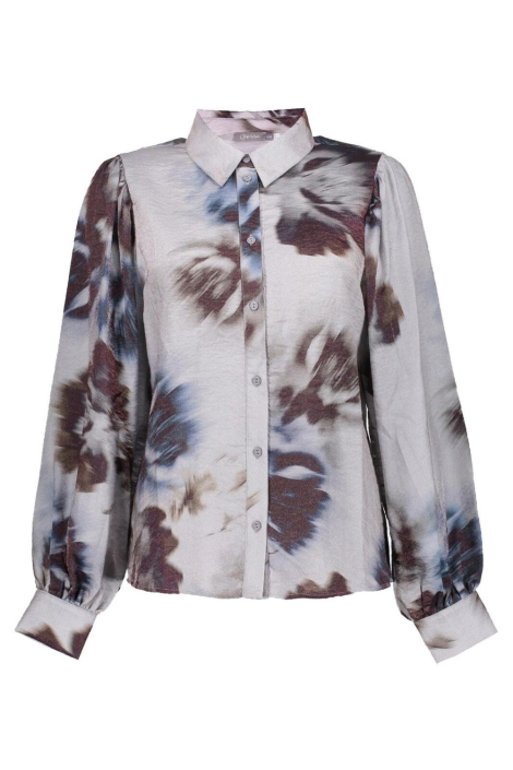Geisha grijze dames blouse | Vooraanzicht