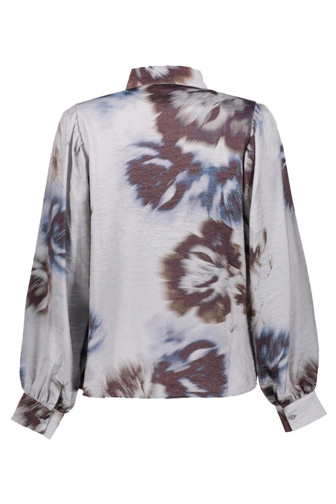 Geisha grijze dames blouse | Achteraanzicht