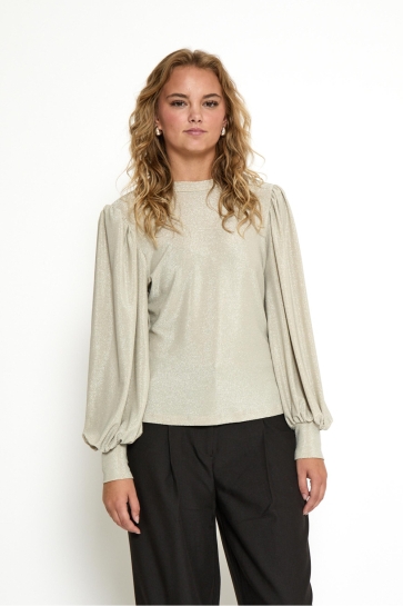 Peppercorn Blouse LUCINA BLOUSE PC8585 2206 FOG SAND METAL