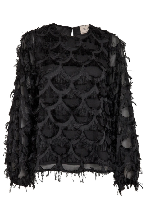 Peppercorn zwarte dames blouse | Vooraanzicht