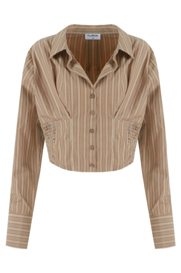Fluresk Blouse NIVYA BLOUSE 25WDF04 415 WARM TAUPE