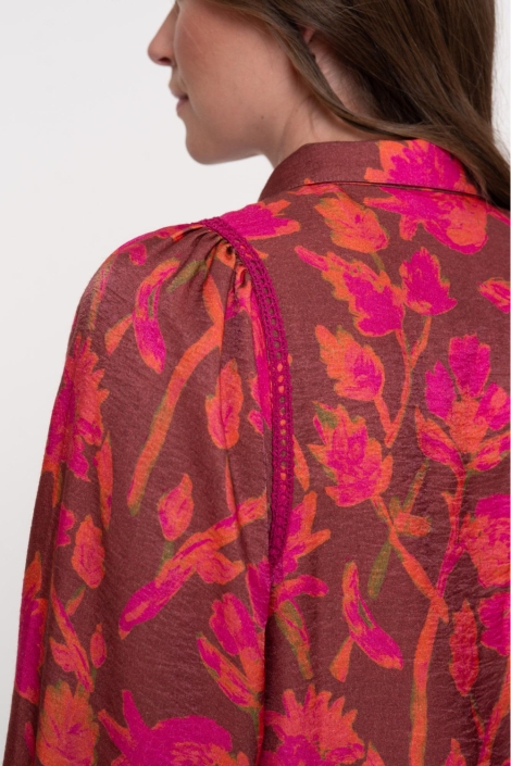 Geisha roze dames blouse | Unique Selling Point