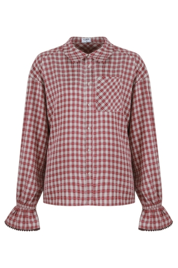 Fluresk Blouse FIENE BLOUSE 25WQF08 302 WINE RED