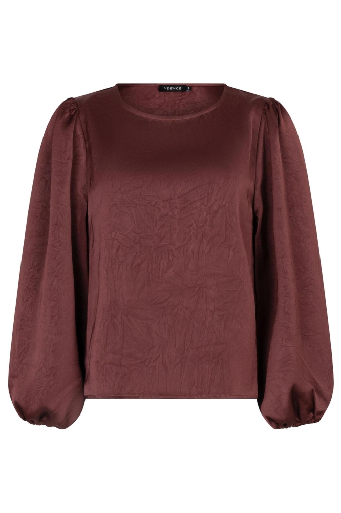 Ydence bruine dames t-shirt | Achteraanzicht