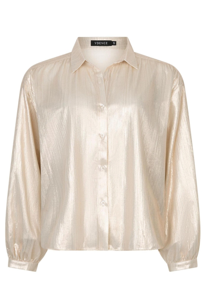 Ydence beige dames blouse | Vooraanzicht