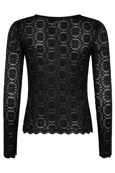 Ydence zwarte dames t-shirt | Kleurstaal