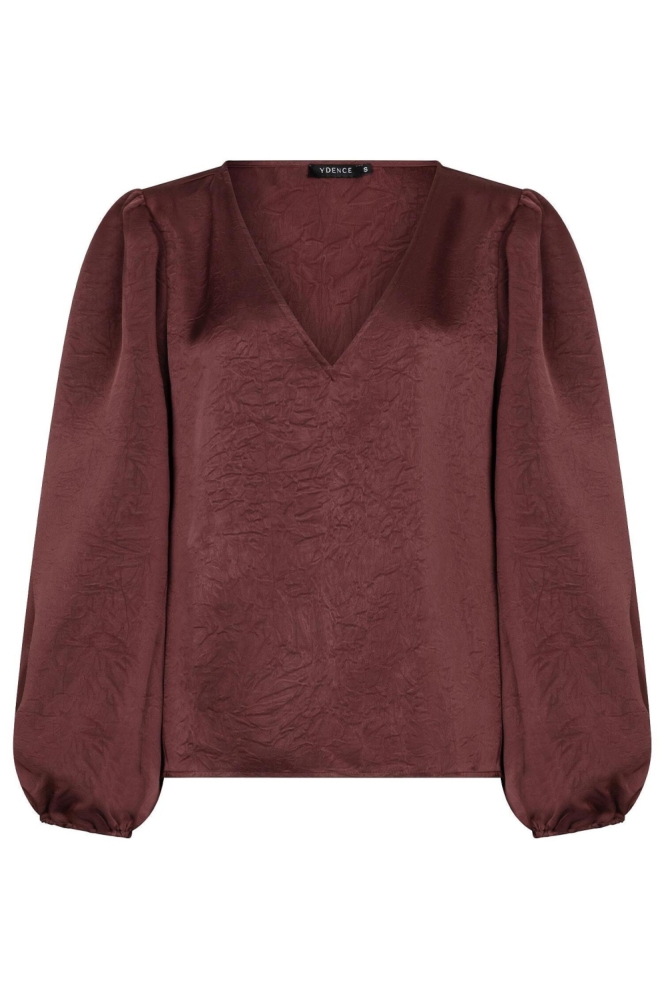 Ydence bruine dames t-shirt | Vooraanzicht