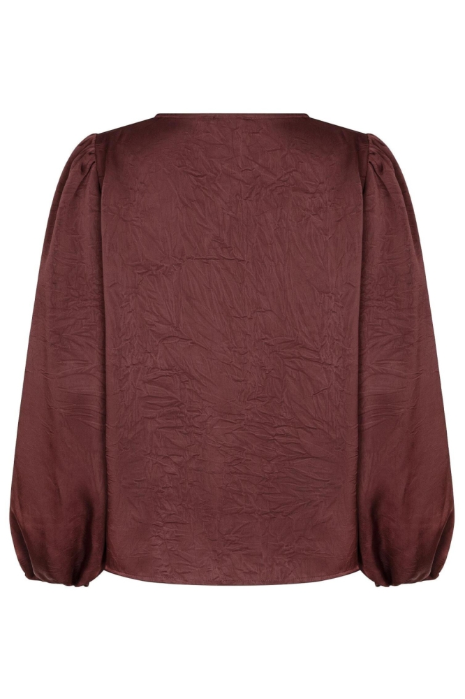 Ydence bruine dames t-shirt | Achteraanzicht