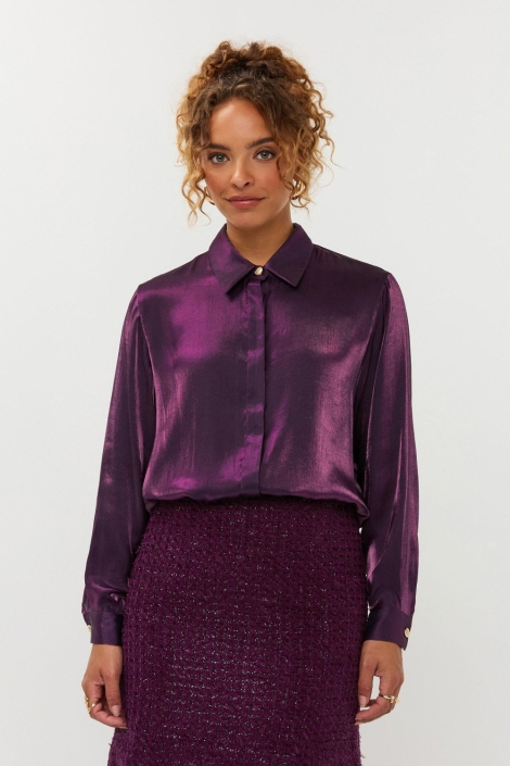 Ydence bordeaux dames blouse | Sfeerbeeld, In situatie