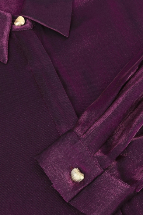 Ydence bordeaux dames blouse | Close up