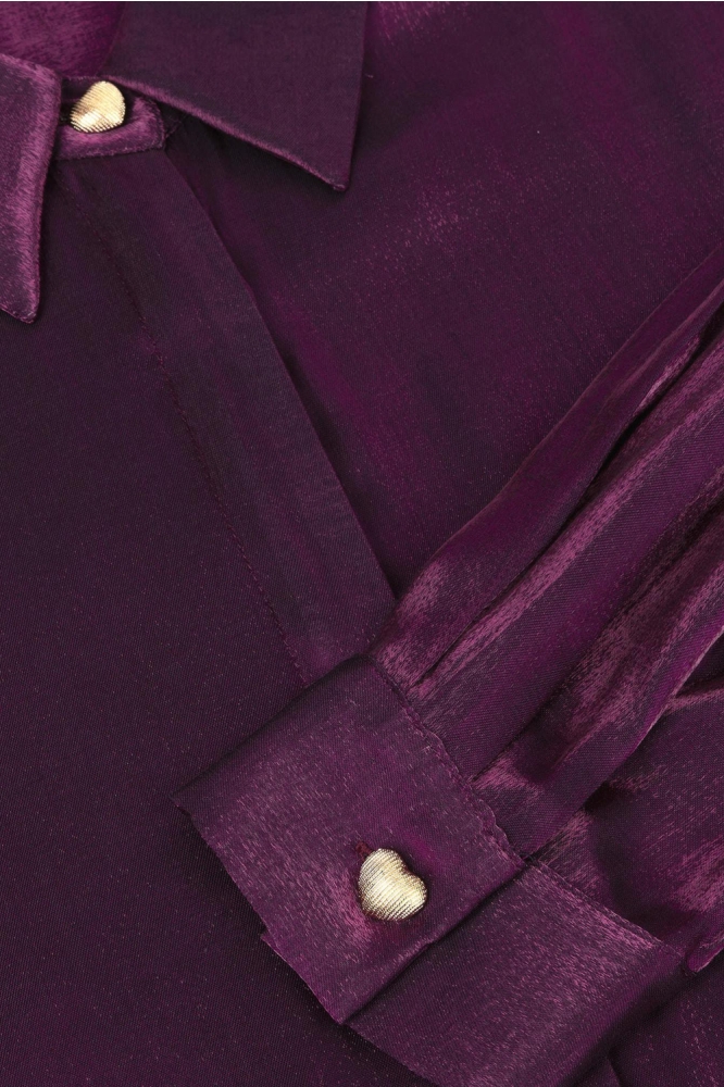 Ydence bordeaux dames blouse | Close up