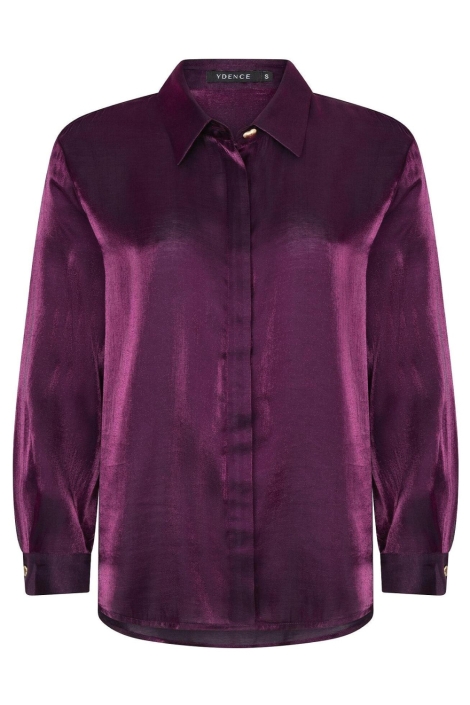 Ydence bordeaux dames blouse | Vooraanzicht