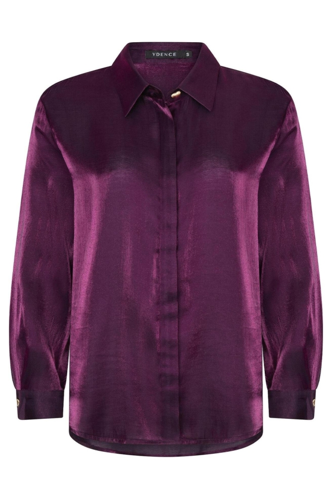 Ydence bordeaux dames blouse | Vooraanzicht