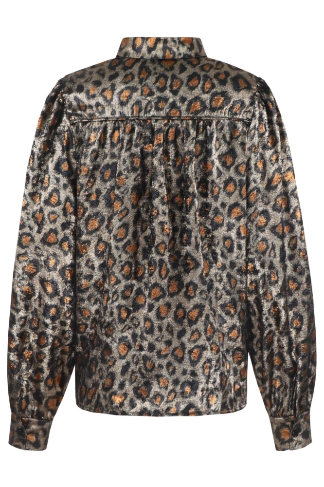 C&S The Label zwarte dames blouse | Achteraanzicht