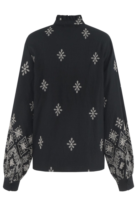C&S The Label zwarte dames blouse | Achteraanzicht