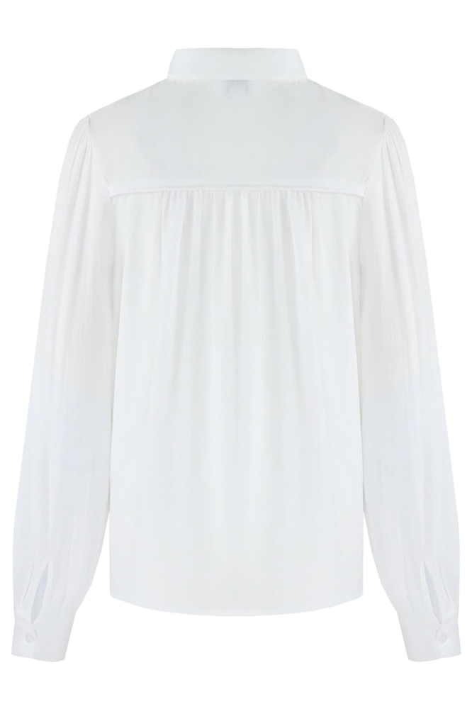 C&S The Label witte dames blouse | Achteraanzicht