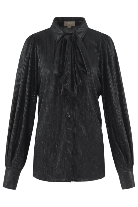 C&S The Label zwarte dames blouse | Vooraanzicht